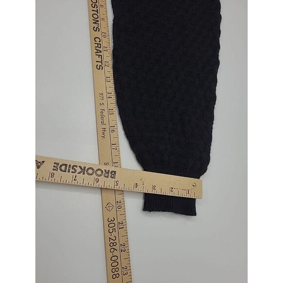 Harley-Davidson Black Sweater Men's Size XL Leather Front Pullover Turtle Neck - Picture 8 of 8